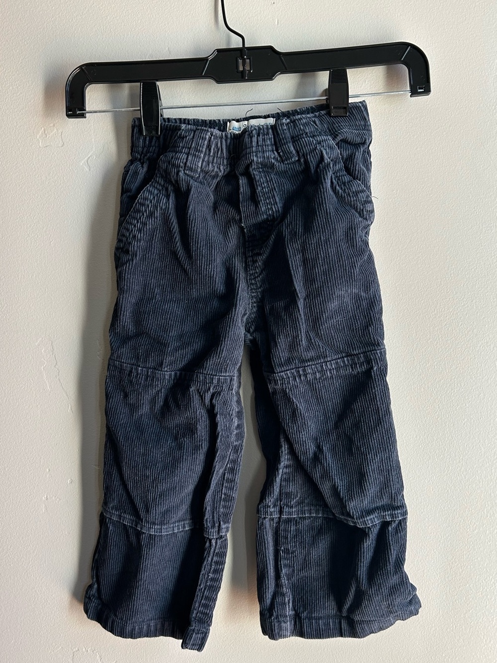 Corduroy Pants Navy Elastic Waist Y2K 3T Streetwear Scandi Euro Summer Neutral